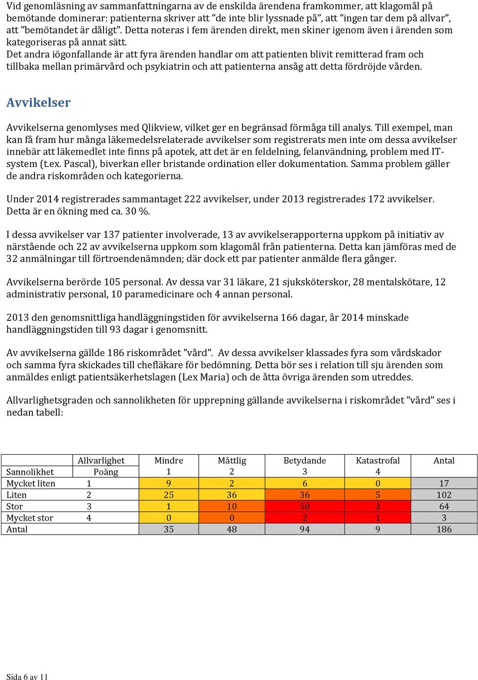 Det andra iögonfallande är att fyra ärenden handlar om att patienten blivit remitterad fram och tillbaka mellan primärvård och psykiatrin och att patienterna ansåg att detta fördröjde vården.