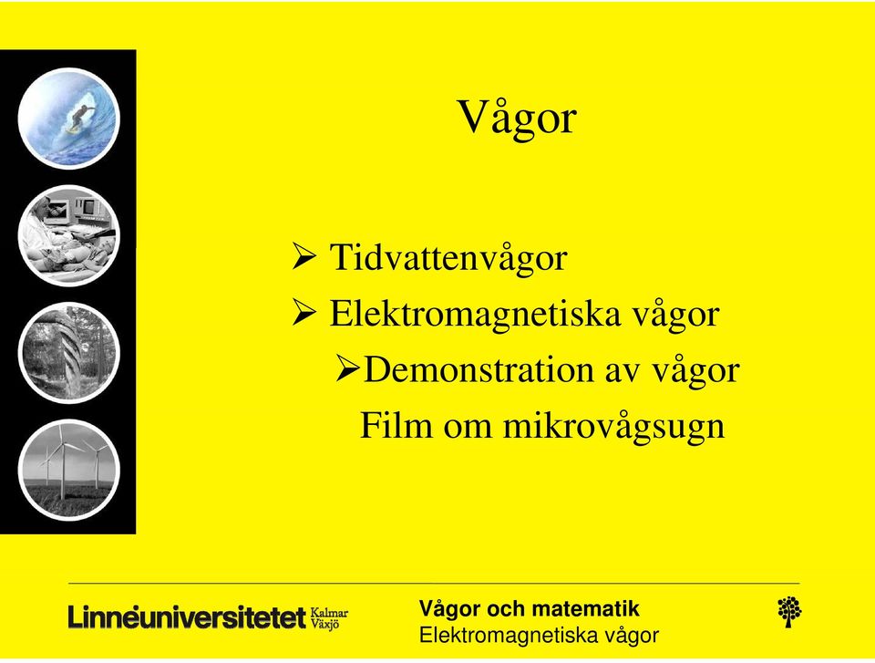 Demonstration av vågor Film om