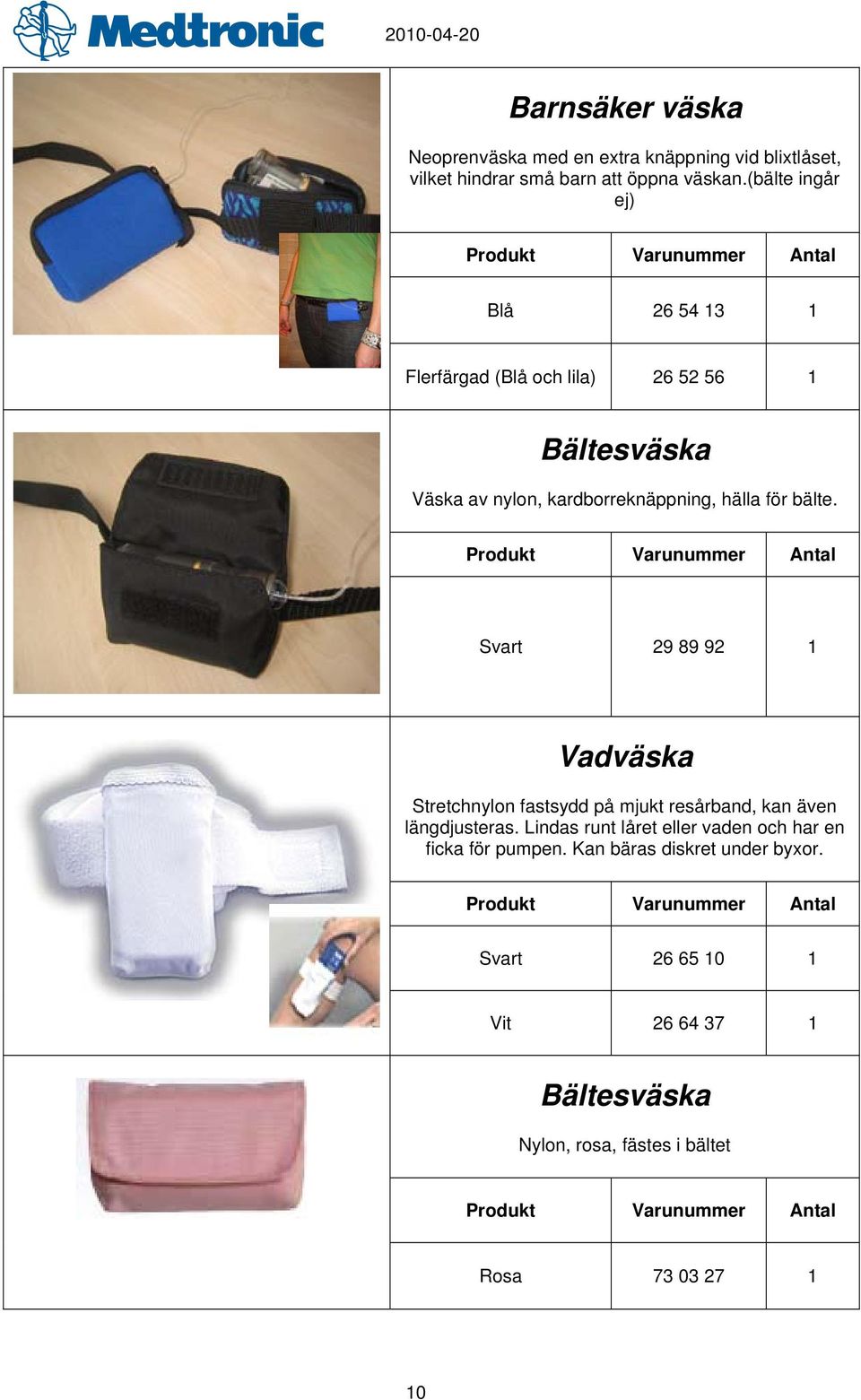 bälte. Svart 29 89 92 1 Vadväska Stretchnylon fastsydd på mjukt resårband, kan även längdjusteras.