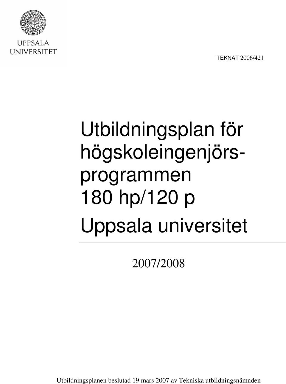 Uppsala universitet 2007/2008