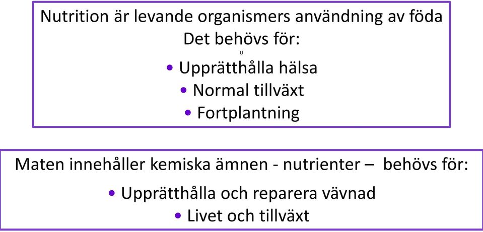 Fortplantning Maten innehåller kemiska ämnen -