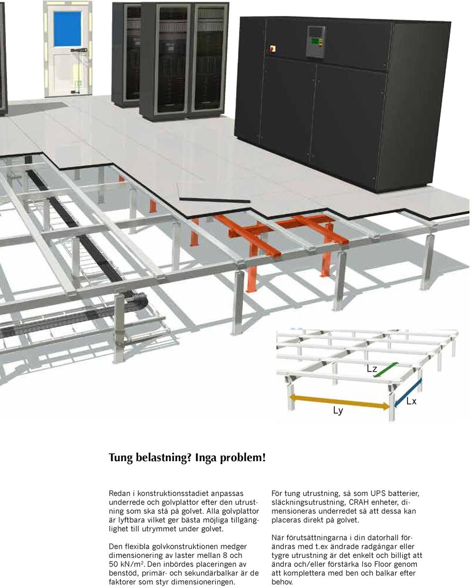 Ly Teknisk chef Caj Lundqvist, Sydvatten Lx Tung belastning? Inga problem! Redan i konstruktionsstadiet anpassas underrede och golvplattor efter den utrustning som ska stå på golvet.