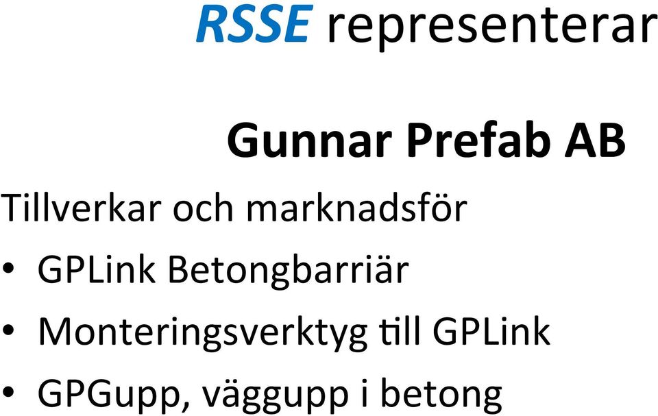 GPLink Betongbarriär
