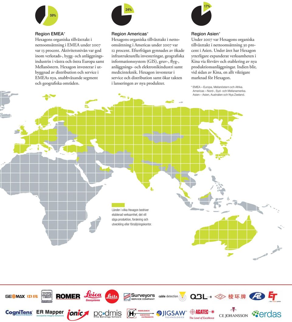 Hexagon investerar i utbyggnad av distribution och service i EMEAs nya, snabbväxande segment och geografiska områden.