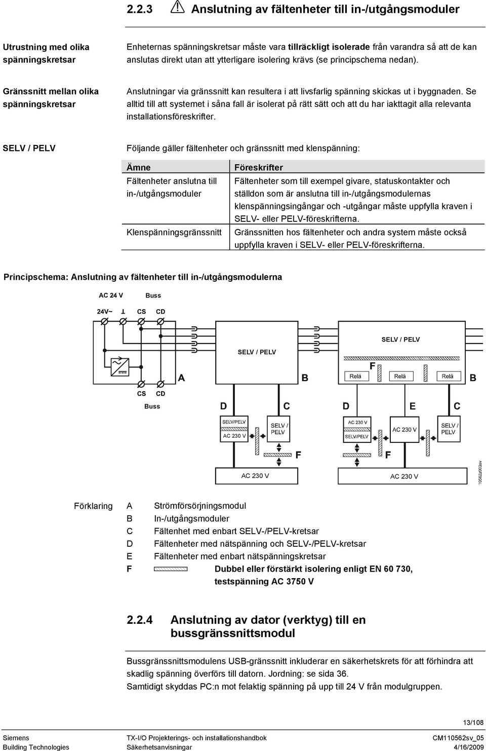 Se alltid till att systemet i såna fall är isolerat på rätt sätt och att du har iakttagit alla relevanta installationsföreskrifter.