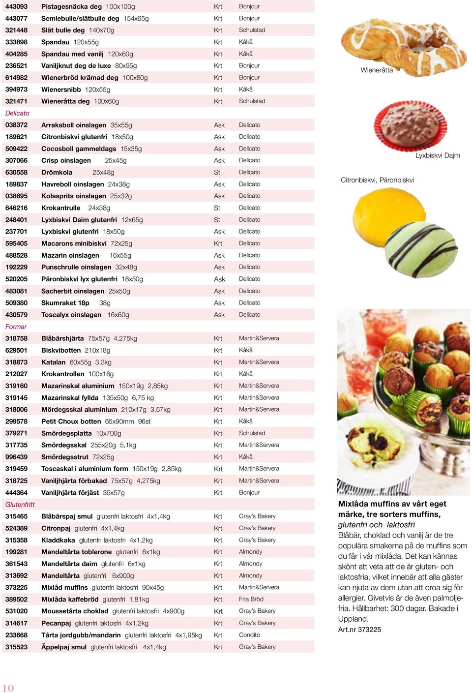 Delicato 038372 Arraksboll oinslagen 35x55g Ask Delicato 189621 Citronbiskvi glutenfri 18x50g Ask Delicato 509422 Cocosboll gammeldags 15x35g Ask Delicato 307066 Crisp oinslagen 25x45g Ask Delicato