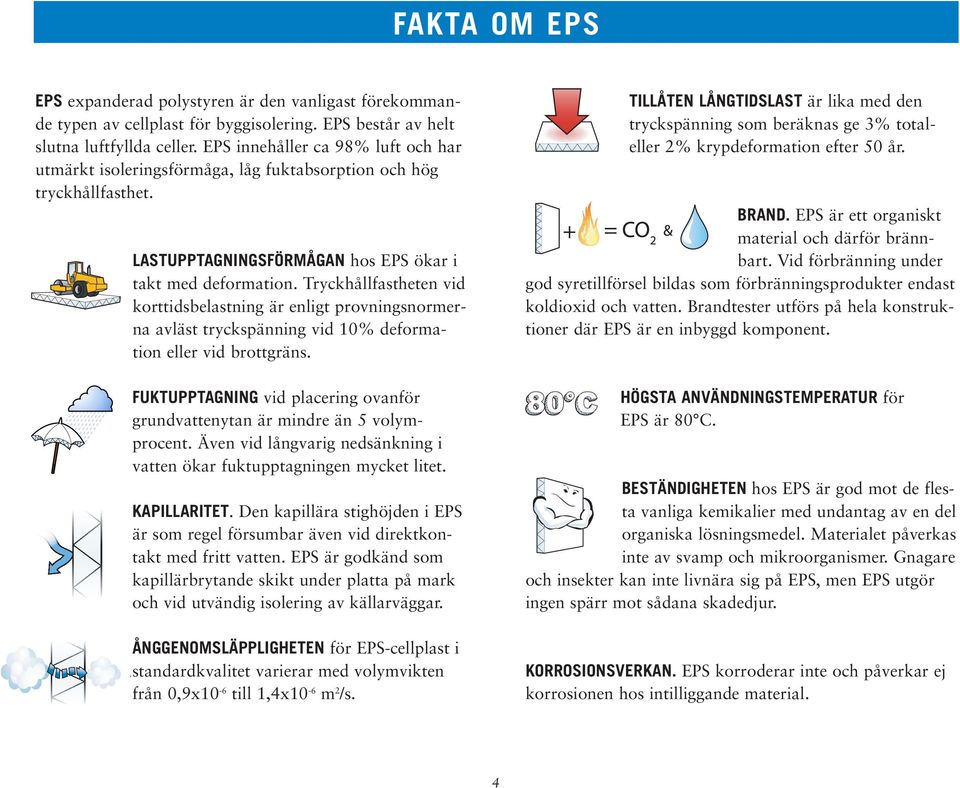 Tryckhållfastheten vid korttidsbelastning är enligt provningsnormerna avläst tryckspänning vid 10% deformation eller vid brottgräns.