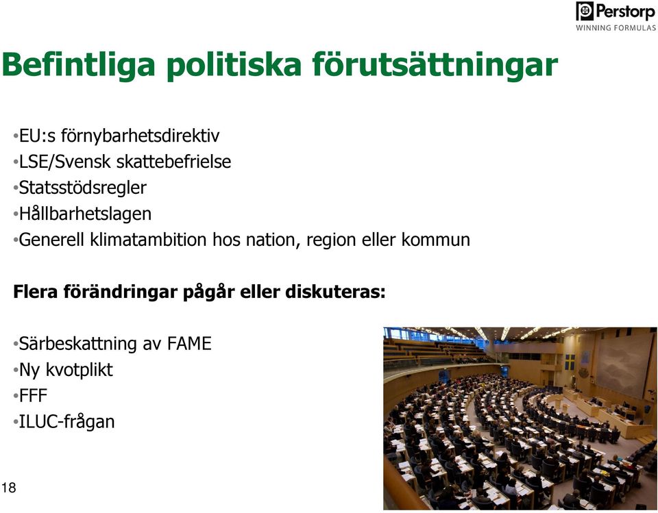 klimatambition hos nation, region eller kommun Flera förändringar