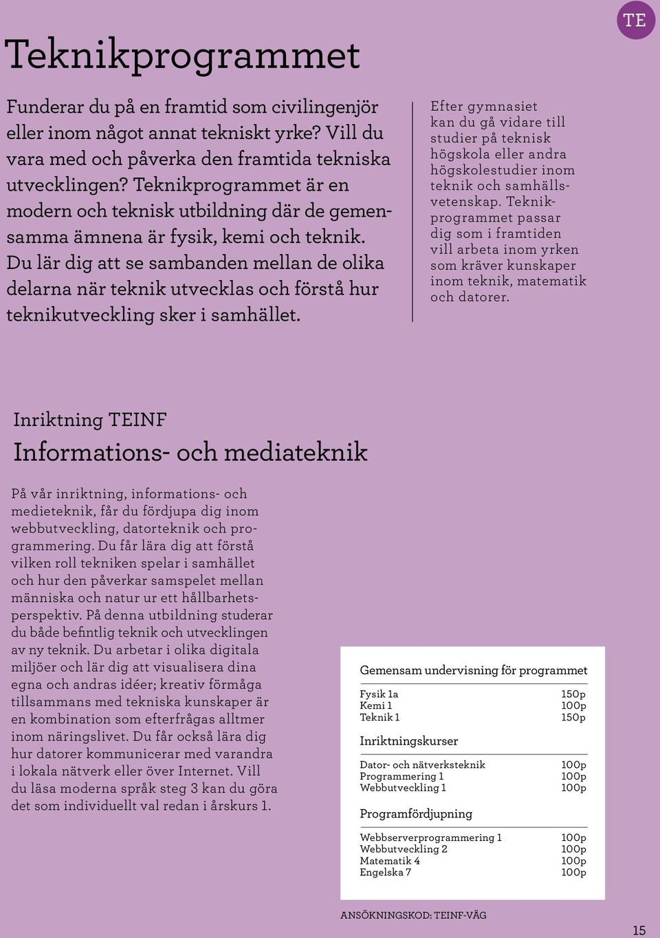 Du lär dig att se sambanden mellan de olika delarna när teknik utvecklas och förstå hur teknikutveckling sker i samhället.