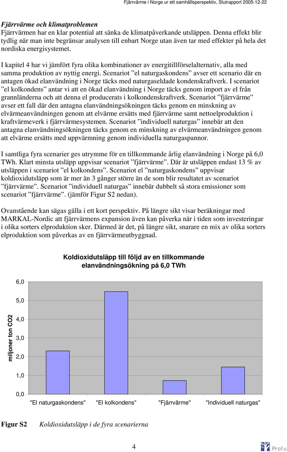 I kapitel 4 har vi jämfört fyra olika kombinationer av energitillförselalternativ, alla med samma produktion av nyttig energi.