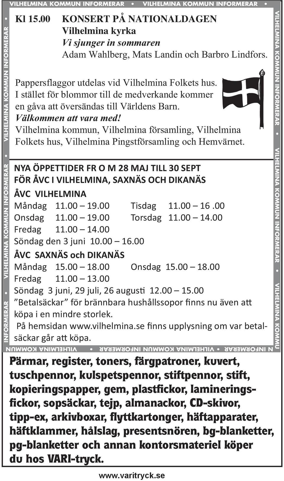 I stället för blommor till de medverkande kommer en gåva att översändas till Världens Barn. Välkommen att vara med!