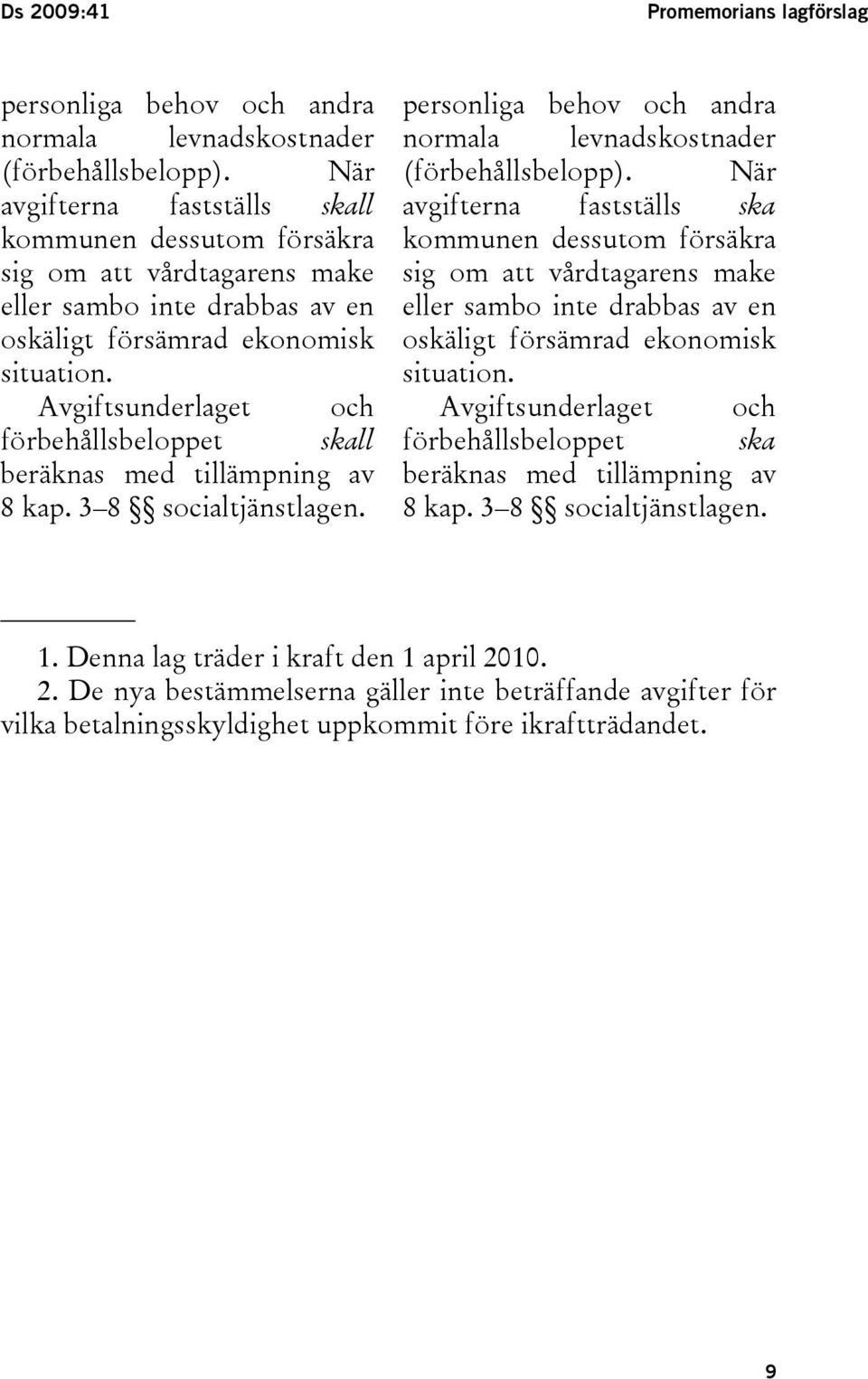 Avgiftsunderlaget och förbehållsbeloppet skall beräknas med tillämpning av 8 kap. 3 8 socialtjänstlagen. personliga behov och andra normala levnadskostnader (förbehållsbelopp).