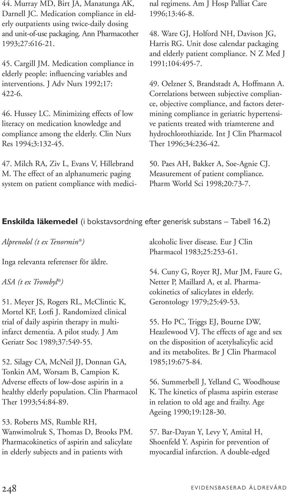 Minimizing effects of low literacy on medication knowledge and compliance among the elderly. Clin Nurs Res 1994;3:132-45. 47. Milch RA, Ziv L, Evans V, Hillebrand M.