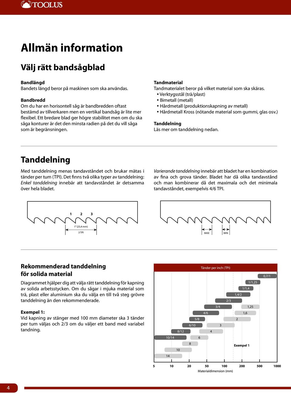 Ett bredare blad ger högre stabilitet men om du ska såga konturer är det den minsta radien på det du vill såga som är begränsningen.