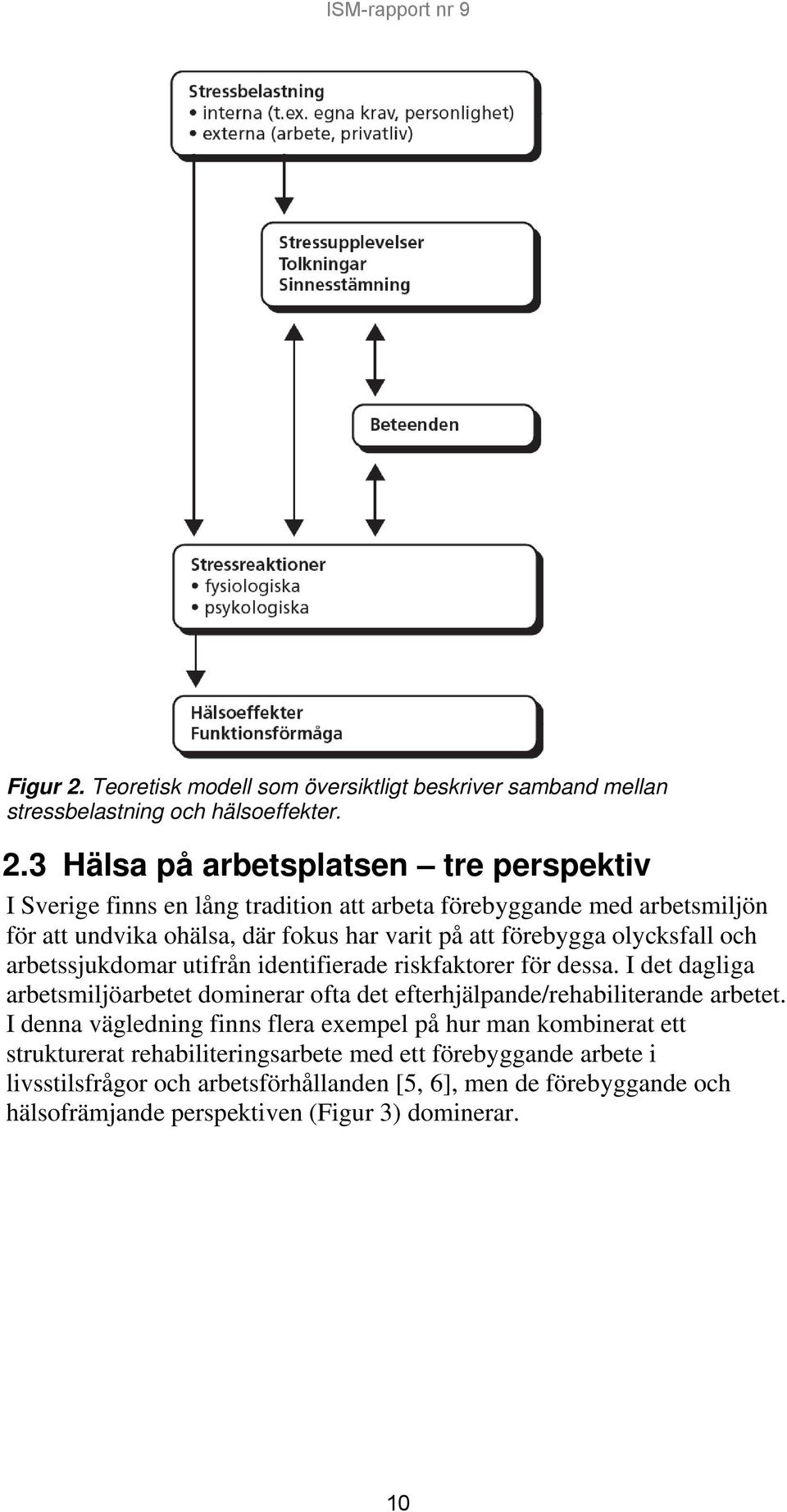 3 Hälsa på arbetsplatsen tre perspektiv I Sverige finns en lång tradition att arbeta förebyggande med arbetsmiljön för att undvika ohälsa, där fokus har varit på att förebygga