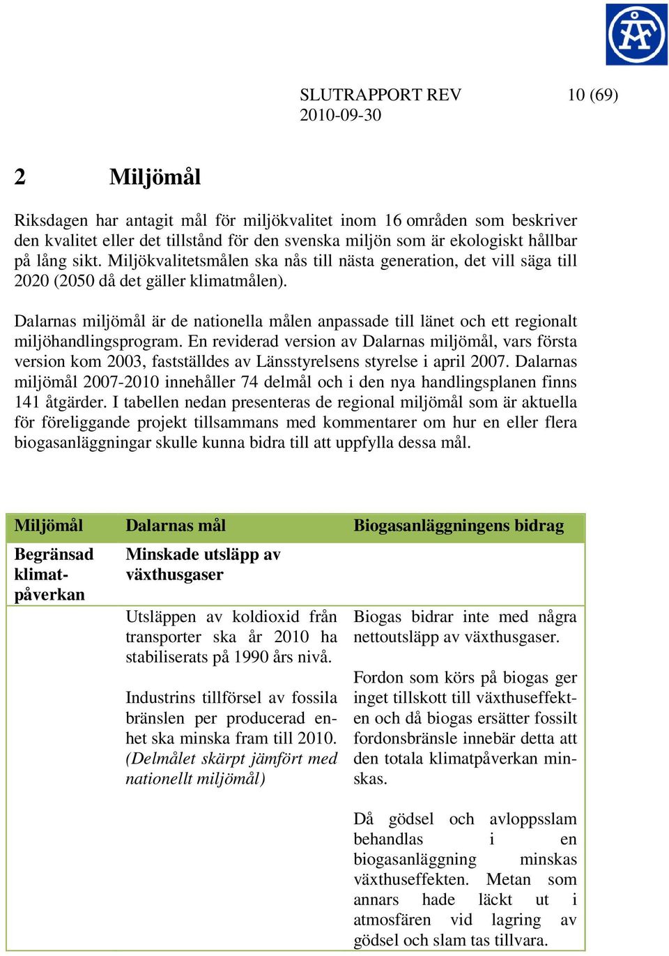 Dalarnas miljömål är de nationella målen anpassade till länet och ett regionalt miljöhandlingsprogram.