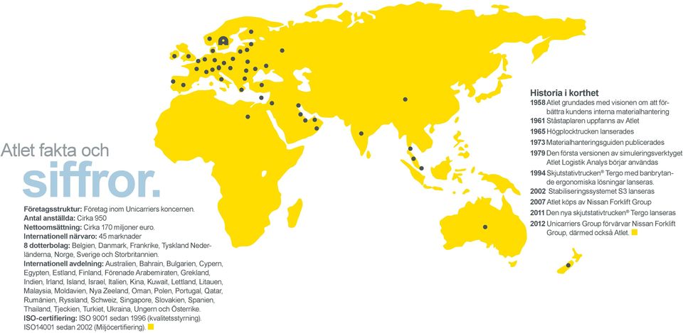 Internationell avdelning: Australien, Bahrain, Bulgarien, Cypern, Egypten, Estland, Finland, Förenade Arabemiraten, Grekland, Indien, Irland, Island, Israel, Italien, Kina, Kuwait, Lettland, Litauen,