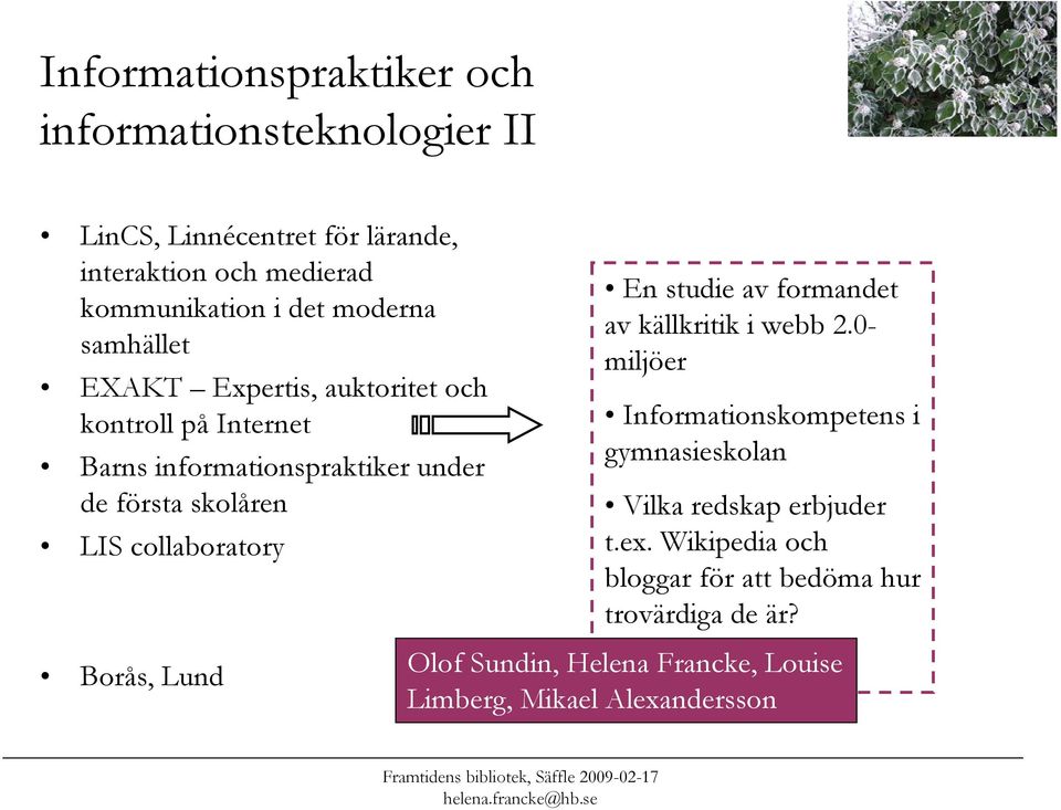 collaboratory En studie av formandet av källkritik i webb 2.