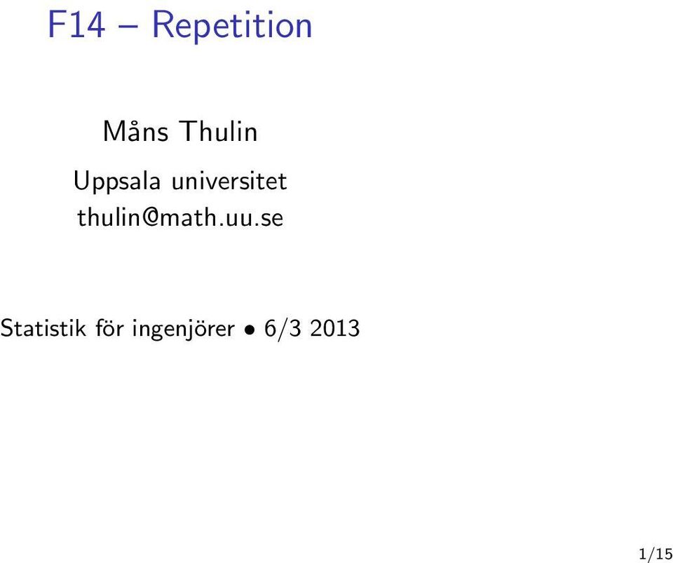 universitet thulin@math.