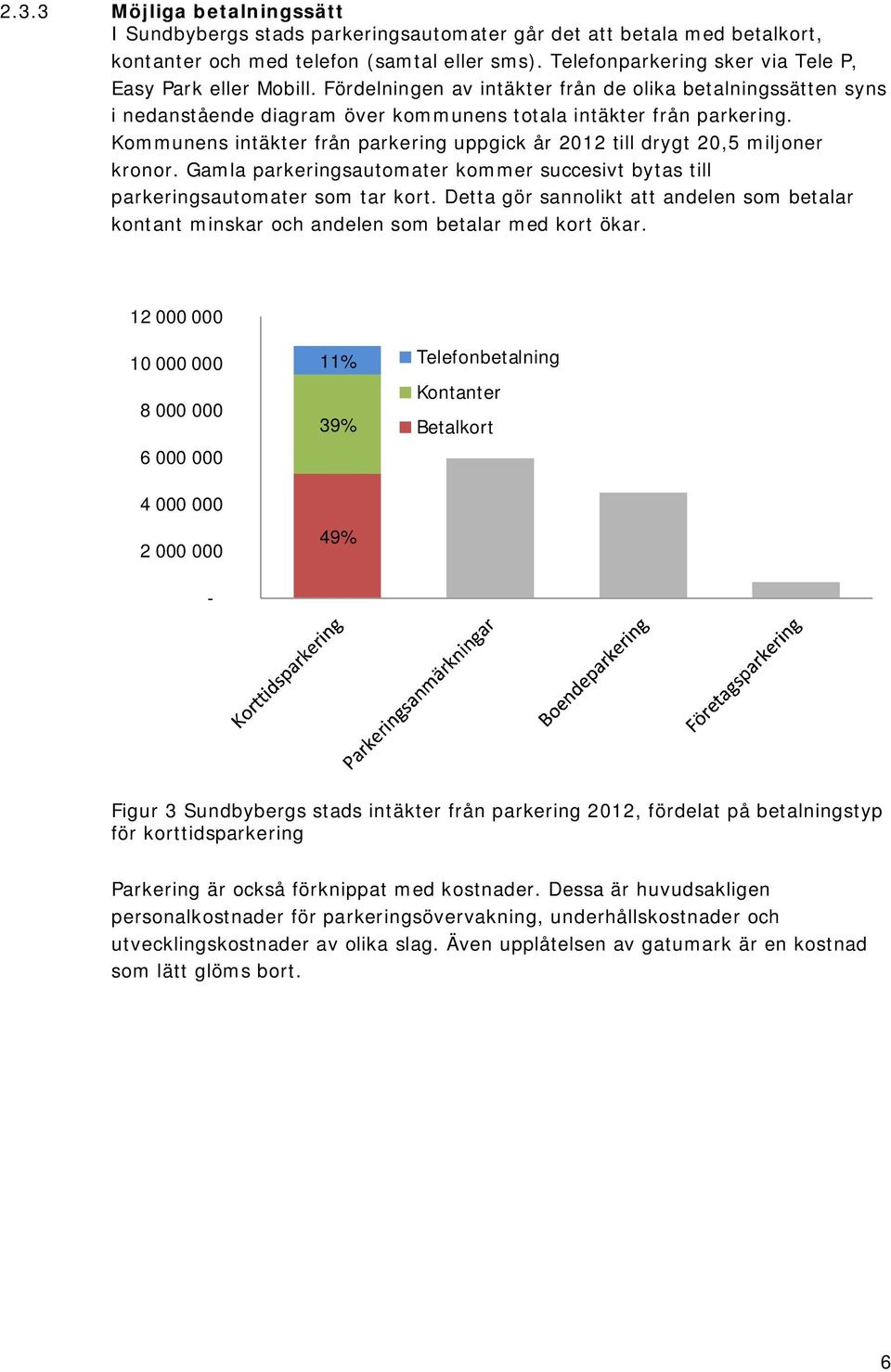 Kommunens intäkter från parkering uppgick år 2012 till drygt 20,5 miljoner kronor. Gamla parkeringsautomater kommer succesivt bytas till parkeringsautomater som tar kort.