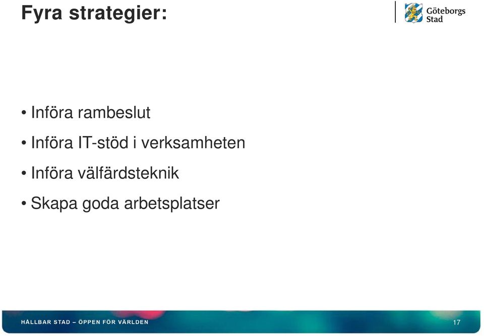 verksamheten Införa