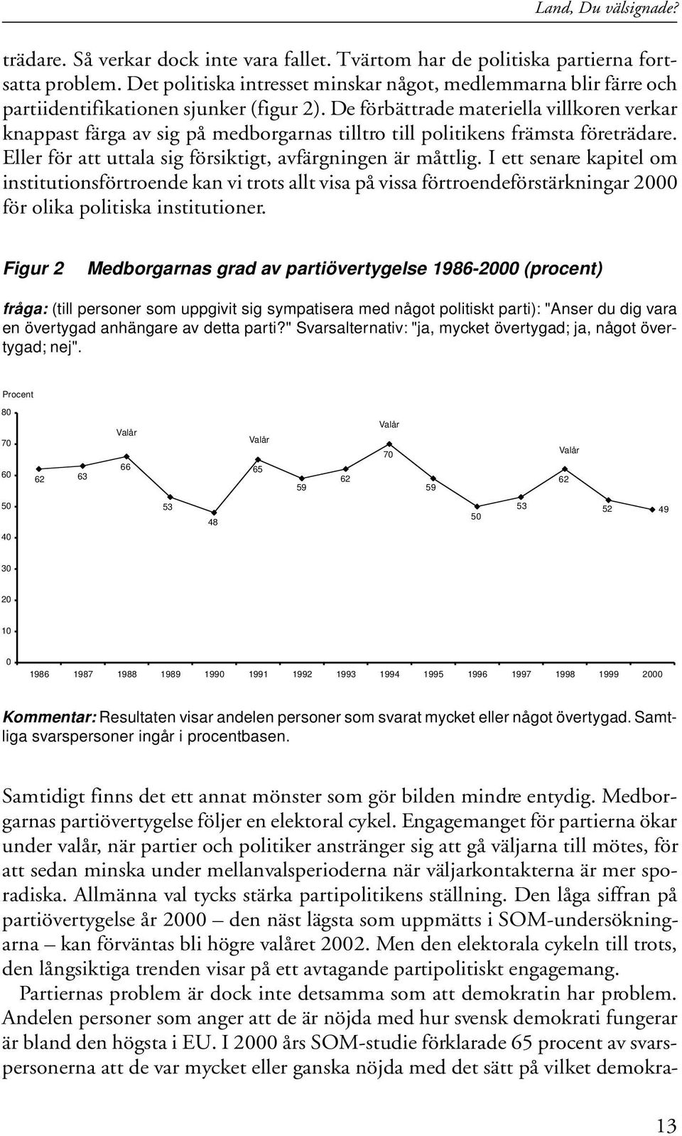 De förbättrade materiella villkoren verkar knappast färga av sig på medborgarnas tilltro till politikens främsta företrädare. Eller för att uttala sig försiktigt, avfärgningen är måttlig.