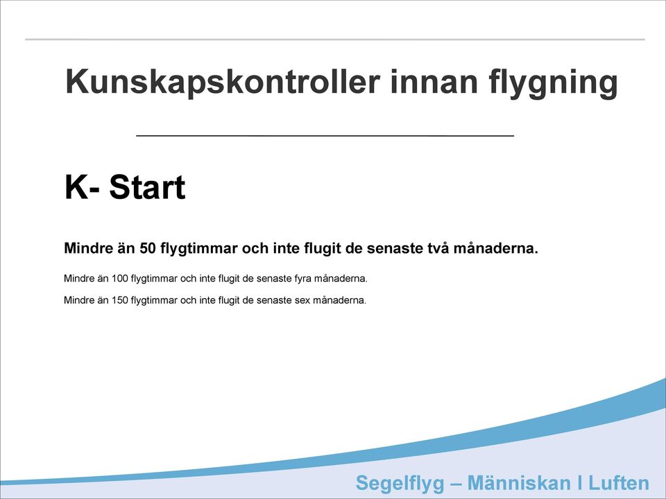 Mindre än 100 flygtimmar och inte flugit de senaste fyra