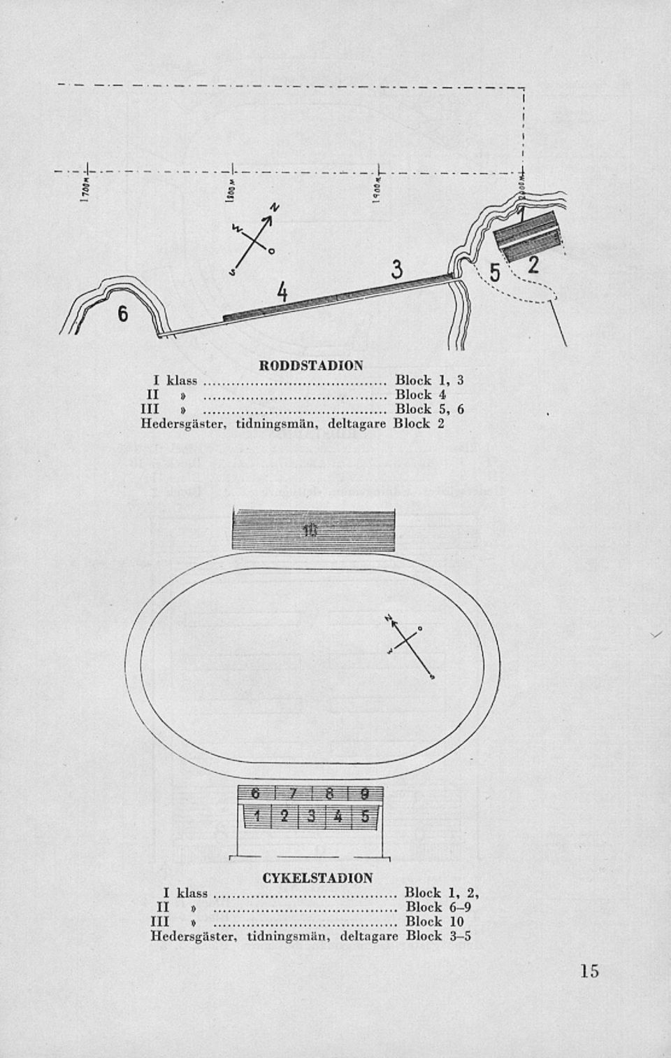 CYKELSTADION I klass Block 1, 2, II Block 6-9 111 >