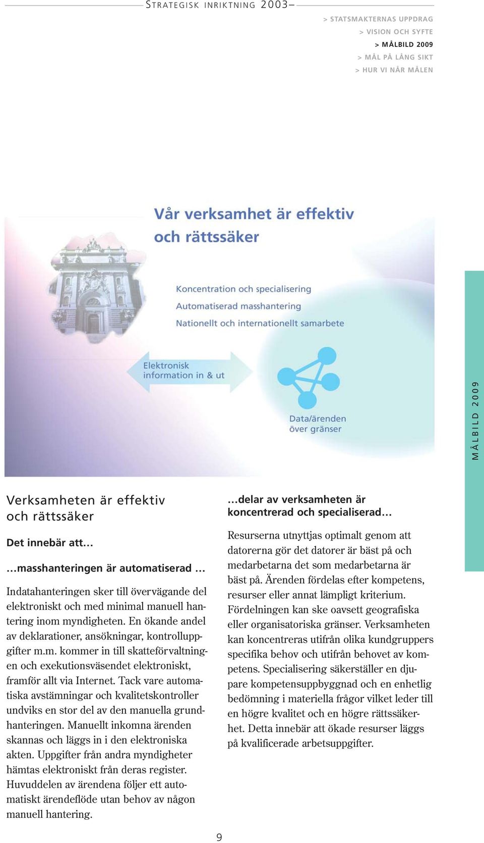 Tack vare automatiska avstämningar och kvalitetskontroller undviks en stor del av den manuella grundhanteringen. Manuellt inkomna ärenden skannas och läggs in i den elektroniska akten.