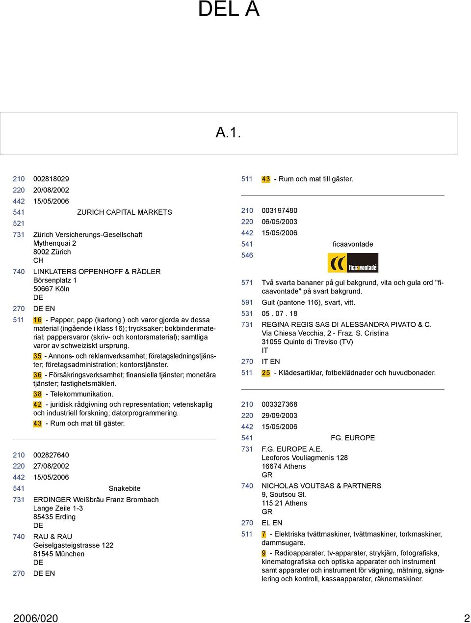 och varor gjorda av dessa material (ingående i klass 16); trycksaker; bokbinderimaterial; pappersvaror (skriv- och kontorsmaterial); samtliga varor av schweiziskt ursprung.