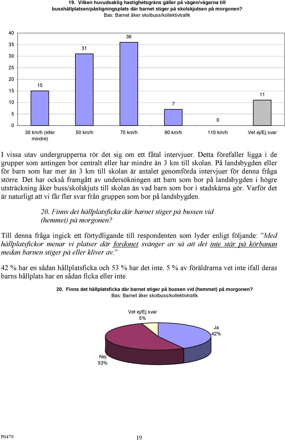 ett fåtal intervjuer. Detta förefaller ligga i de grupper som antingen bor centralt eller har mindre än 3 km till skolan.