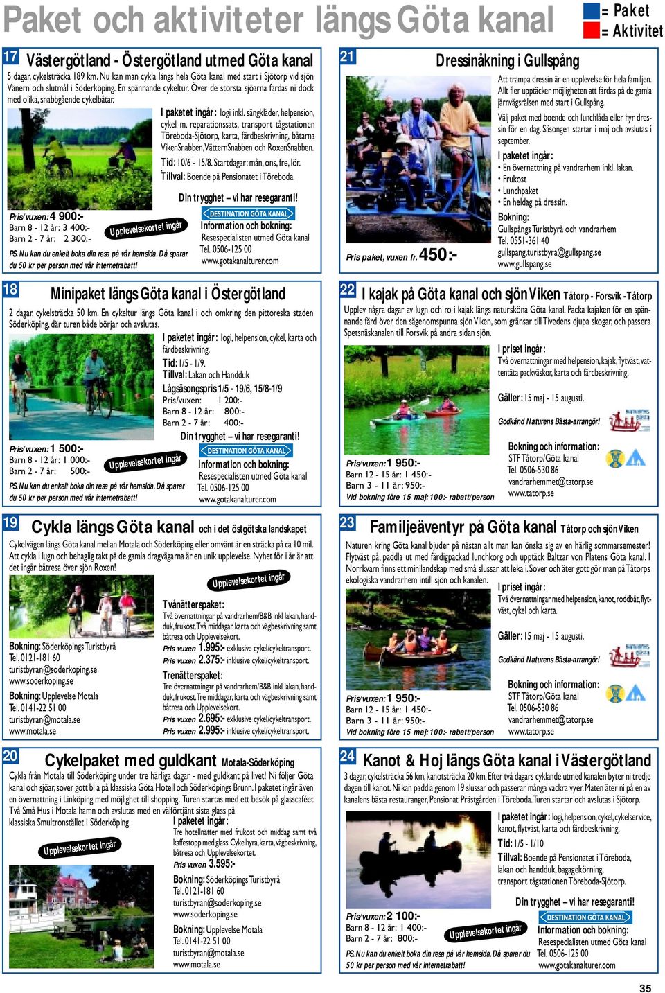 ikennabben, ätternnabben och oxennabben 10/6-15/8 tartdagar: mån, ons, fre, lör Tillval: Boende på Pensionatet i Töreboda Pris/vuxen: 4 900:- Barn 8-12 år: 3 400:- Barn 2-7 år: 2 300:- P u kan du