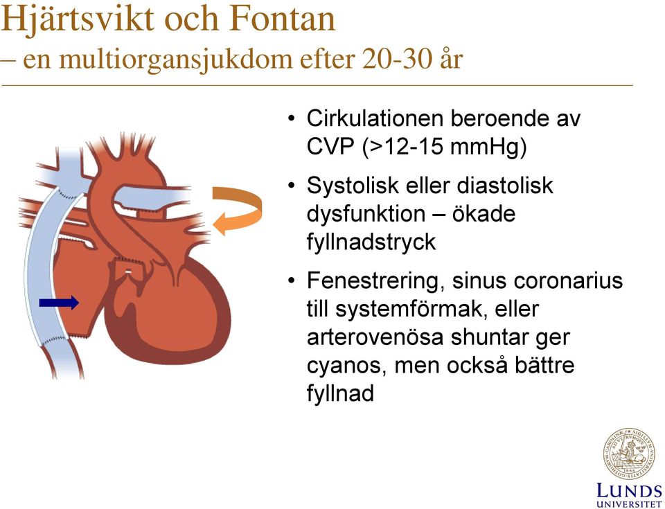 diastolisk dysfunktion ökade fyllnadstryck Fenestrering, sinus