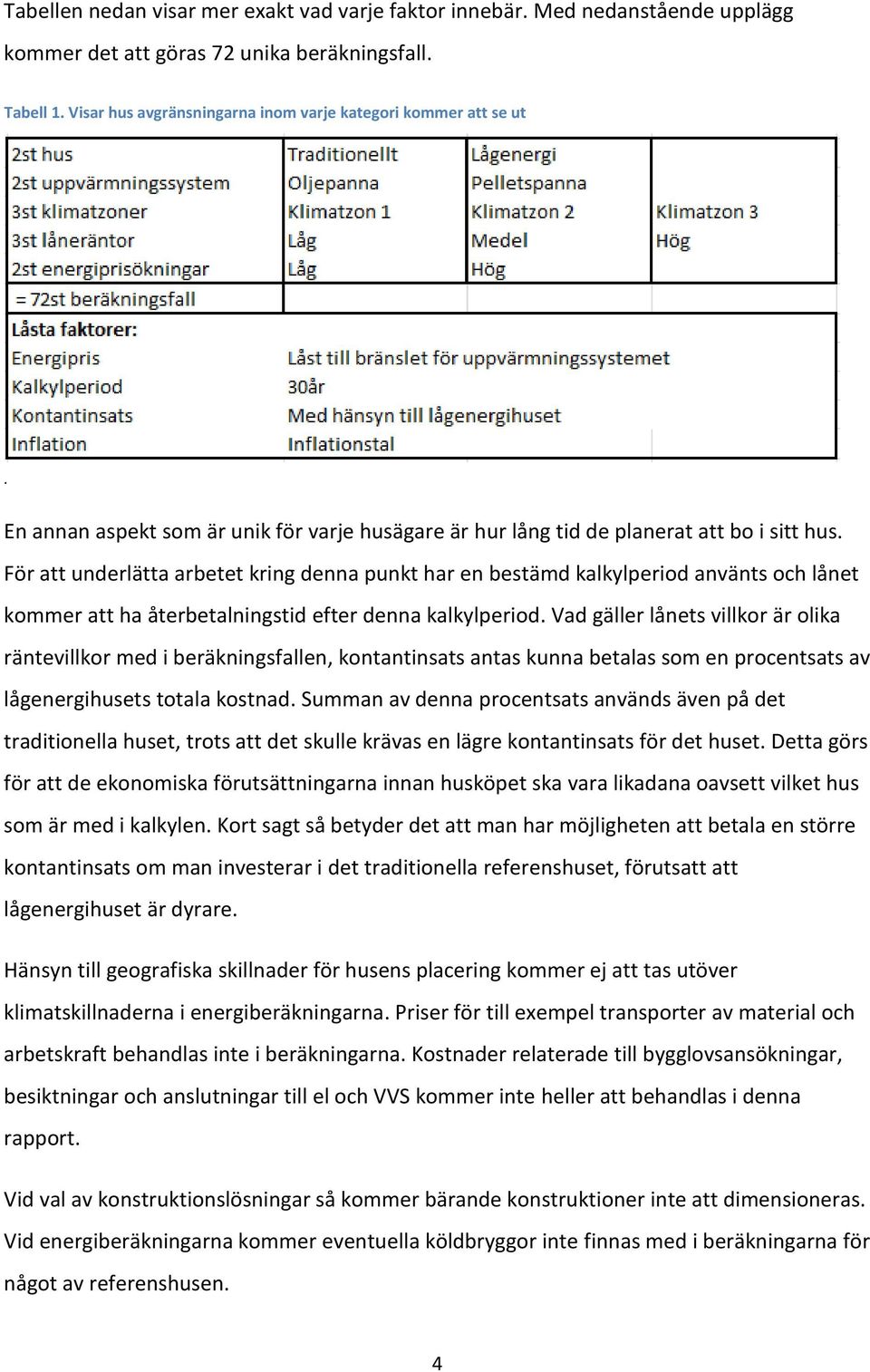 För att underlätta arbetet kring denna punkt har en bestämd kalkylperiod använts och lånet kommer att ha återbetalningstid efter denna kalkylperiod.