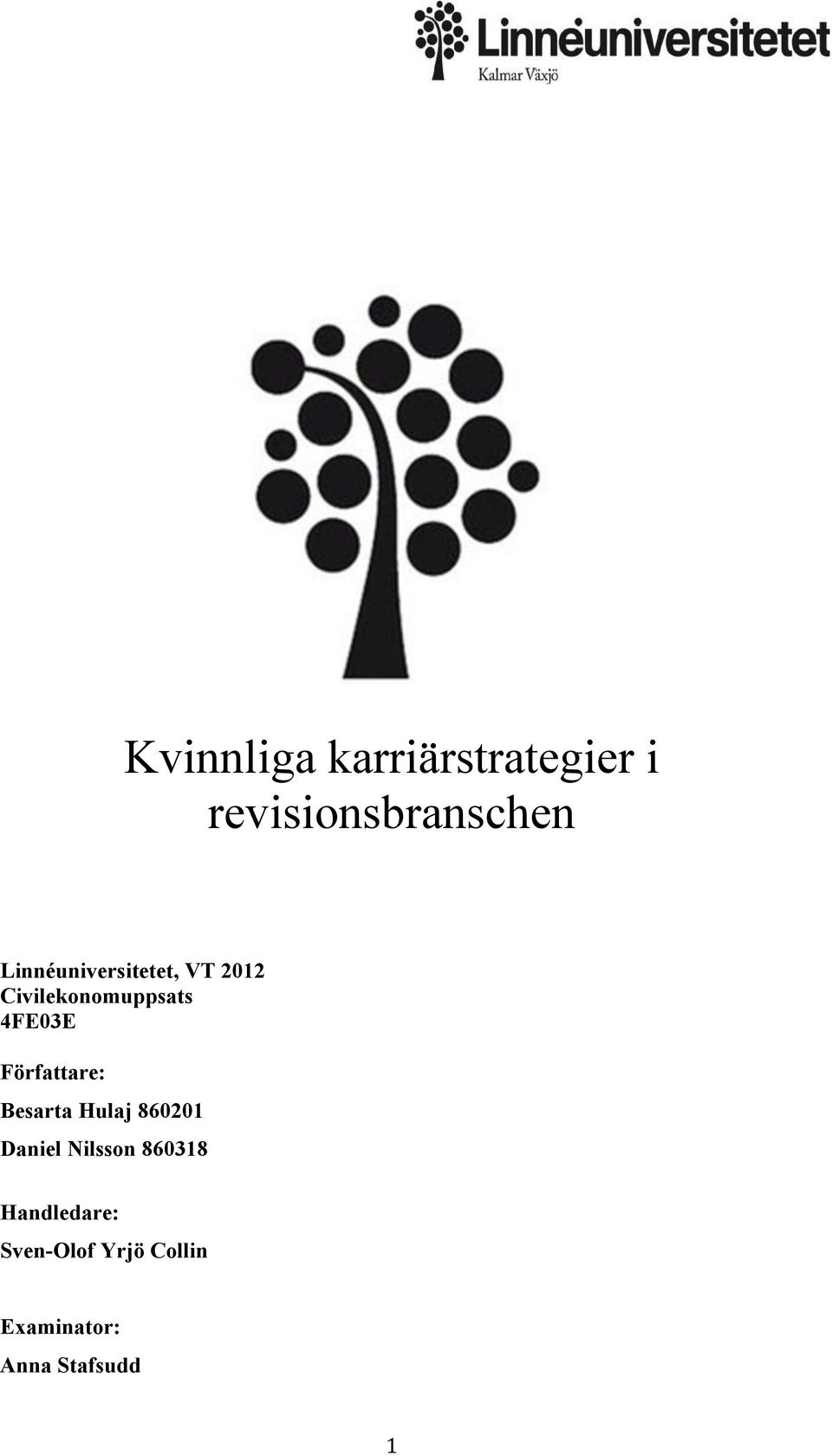 Författare: Besarta Hulaj 860201 Daniel Nilsson 860318