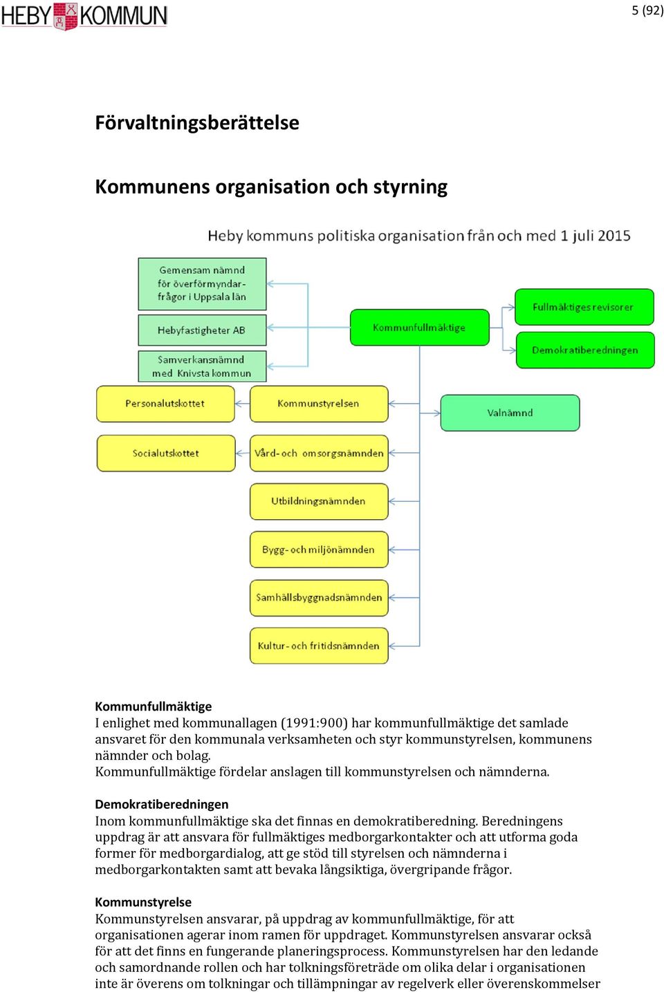 Demokratiberedningen Inom kommunfullmäktige ska det finnas en demokratiberedning.