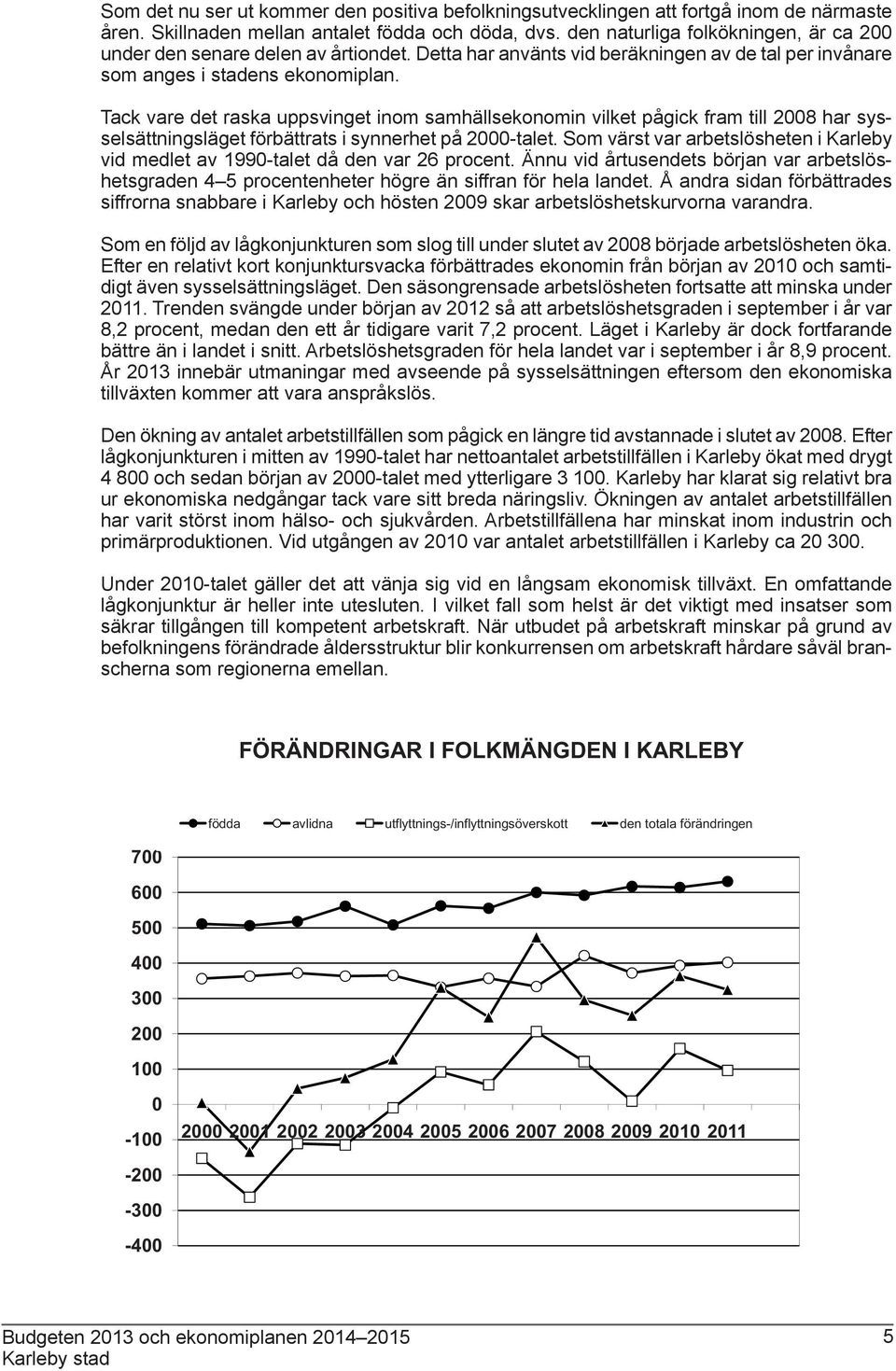 Tack vare det raska uppsvinget inom samhällsekonomin vilket pågick fram till 2008 har sysselsättningsläget förbättrats i synnerhet på 2000-talet.