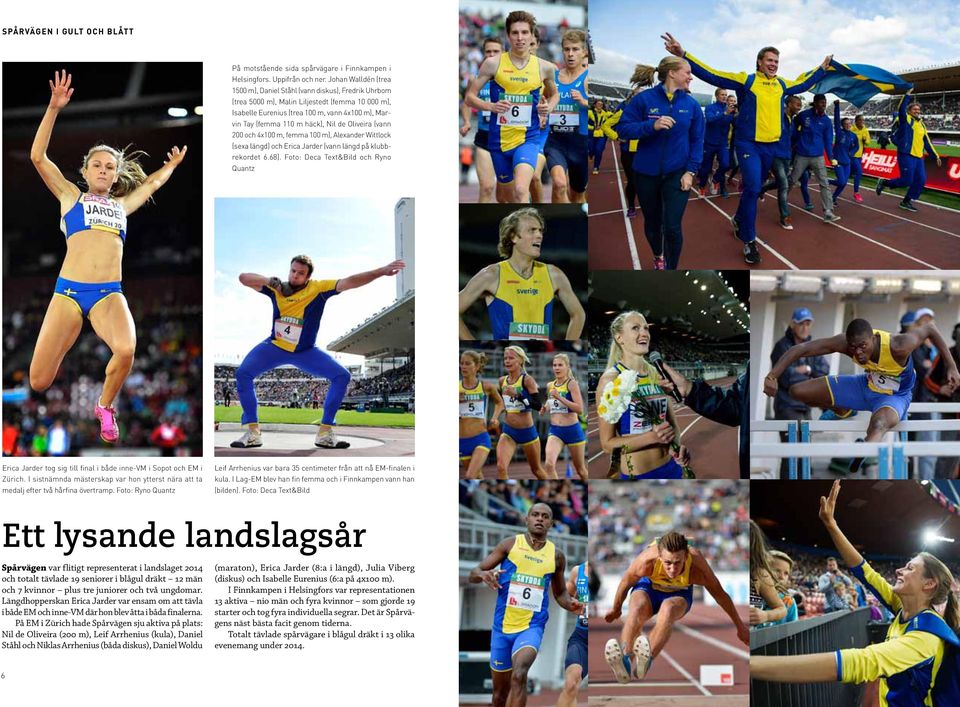 Nil de Oliveira (vann 200 och 4x100 m, femma 100 m), Alexander Wittlock (sexa längd) och Erica Jarder (vann längd på klubbrekordet 6.68).