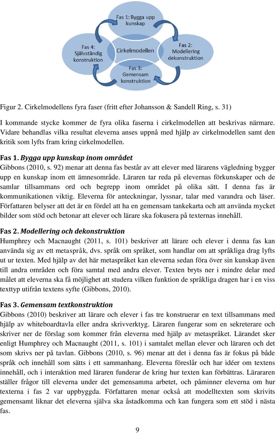 92) menar att denna fas består av att elever med lärarens vägledning bygger upp en kunskap inom ett ämnesområde.