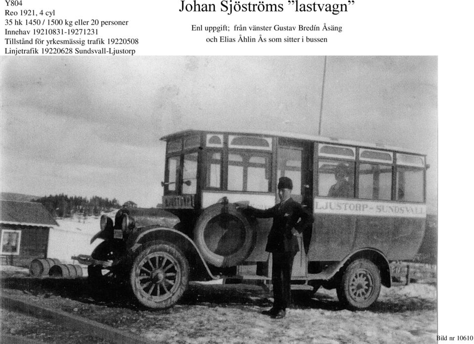 19220628 Sundsvall-Ljustorp Johan Sjöströms lastvagn Enl uppgift; från