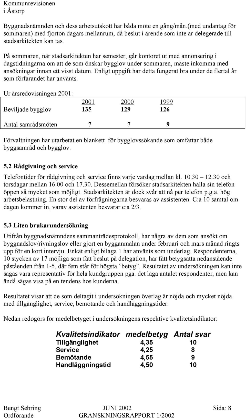 Enligt uppgift har detta fungerat bra under de flertal år som förfarandet har använts.