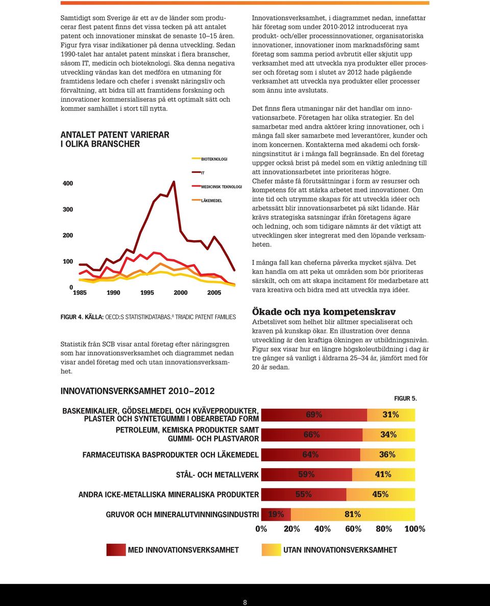 Ska denna negativa utveckling vändas kan det medföra en utmaning för framtidens ledare och chefer i svenskt näringsliv och förvaltning, att bidra till att framtidens forskning och innovationer