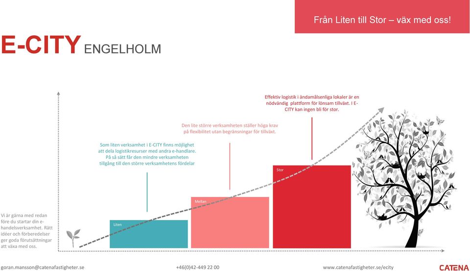 Som liten verksamhet i E-CITY finns möjlighet att dela logistikresurser med andra e-handlare.