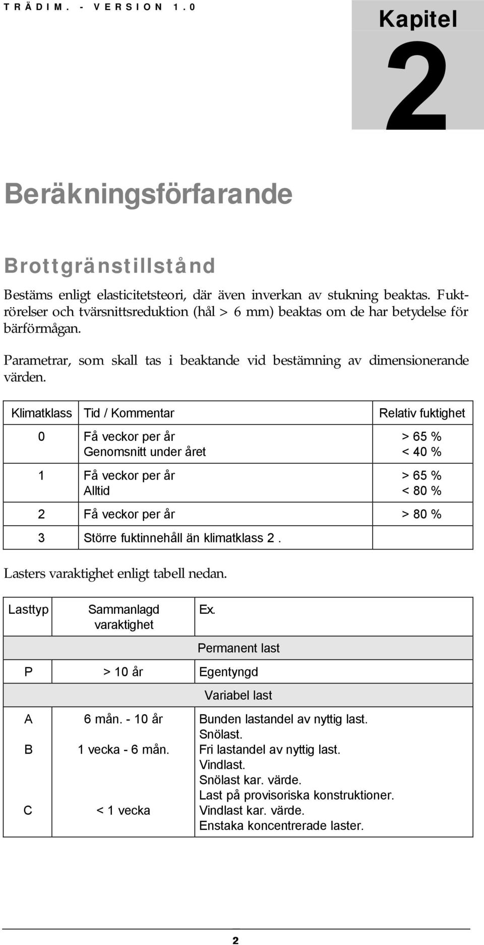 Klimatklass Tid / Kommentar Relativ fuktighet 0 Få veckor per år Genomsnitt under året 1 Få veckor per år Alltid > 65 % < 40 % > 65 % < 80 % 2 Få veckor per år > 80 % 3 Större fuktinnehåll än