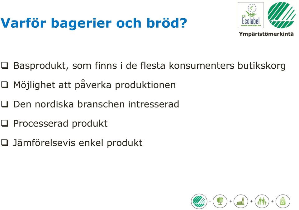 butikskorg Möjlighet att påverka produktionen Den