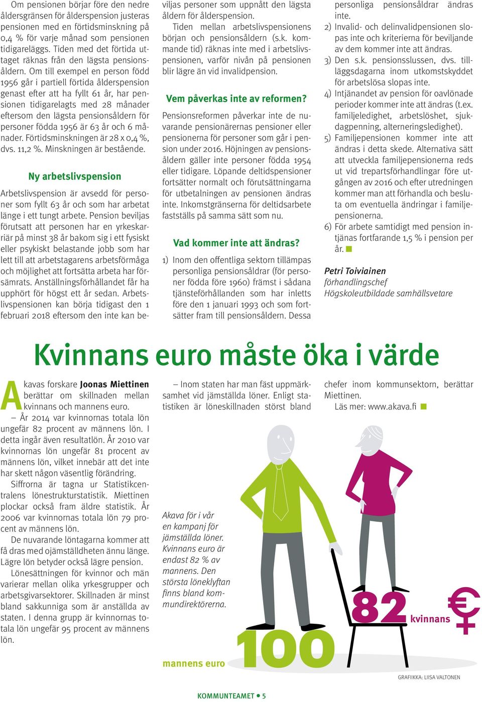 Om till exempel en person född 1956 går i partiell förtida ålderspension genast efter att ha fyllt 61 år, har pensionen tidigarelagts med 28 månader eftersom den lägsta pensionsåldern för personer