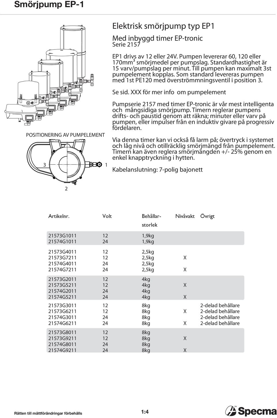 för mer info om pumpelement Pumpserie 257 med timer EP-tronic är vår mest intelligenta och mångsidiga smörjpump.