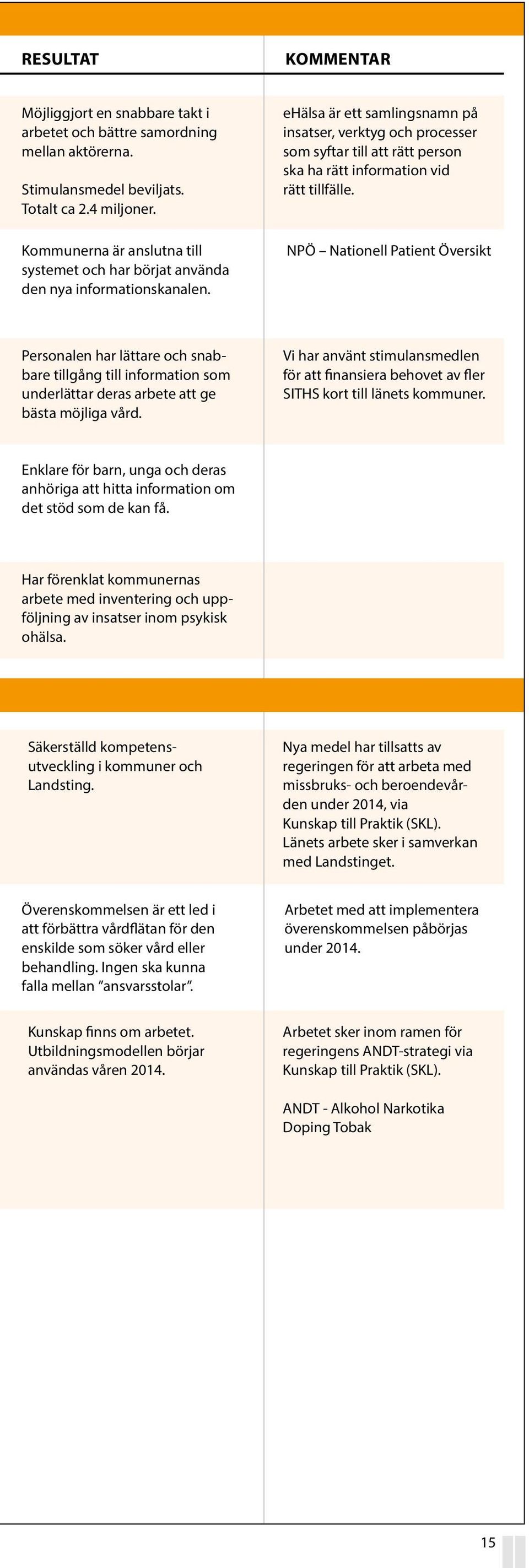 ehälsa är ett samlingsnamn på insatser, verktyg och processer som syftar till att rätt person ska ha rätt information vid rätt tillfälle.