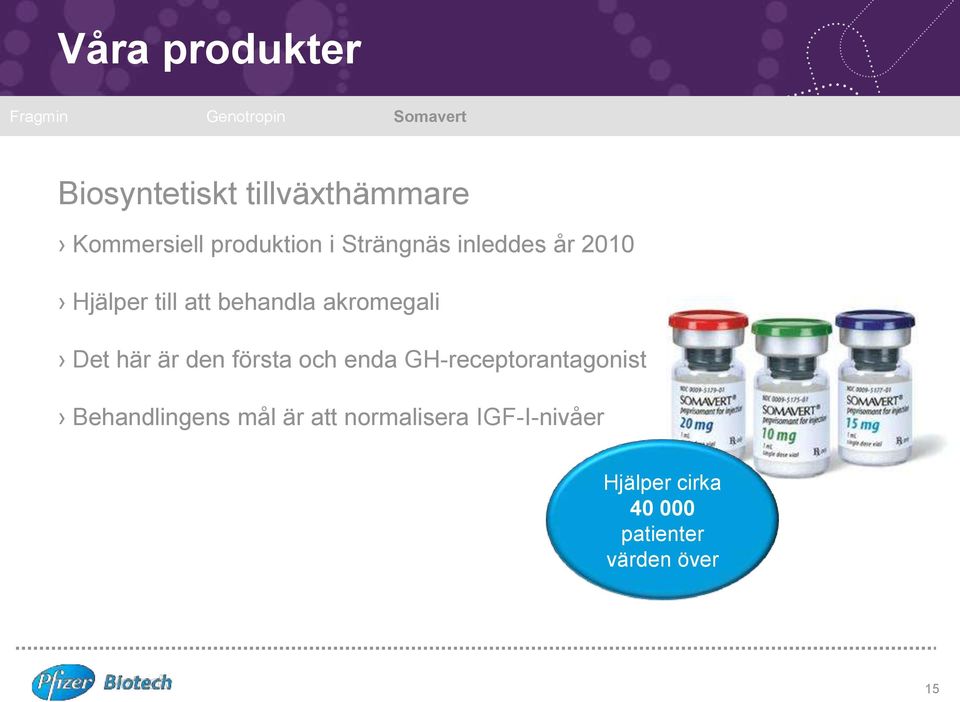 akromegali Det här är den första och enda GH-receptorantagonist Behandlingens