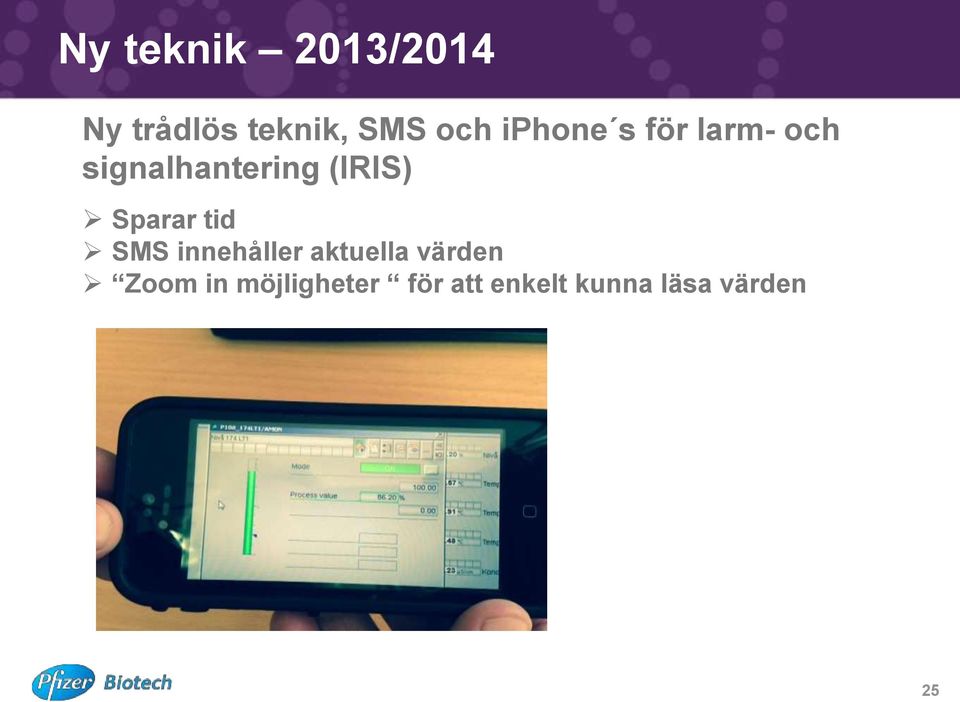 Sparar tid SMS innehåller aktuella värden Zoom